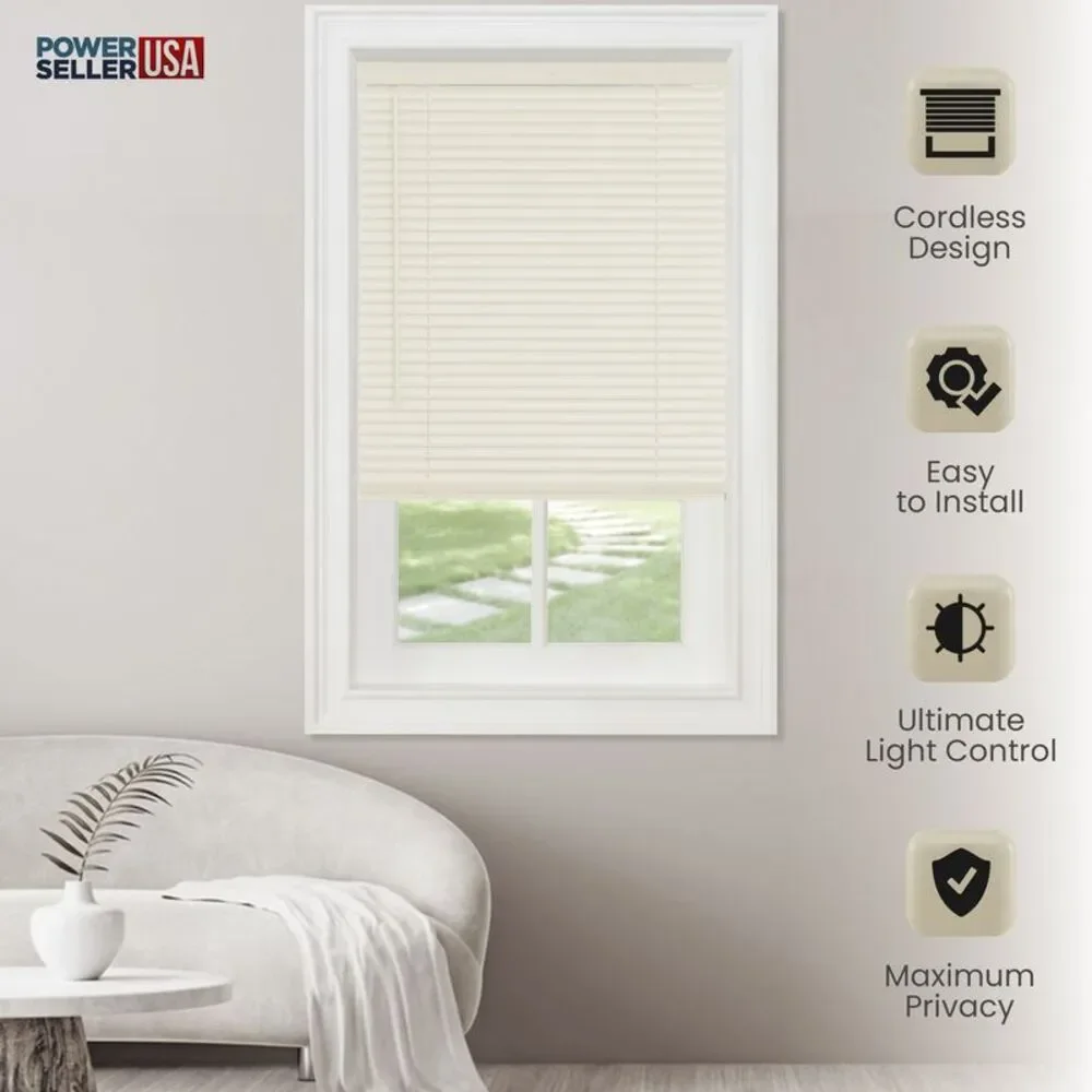 PowerSellerUSA Cordless Window Blinds, Privacy & Light Filtering 1